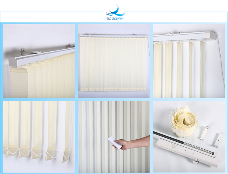 Ivory electric vertical shades